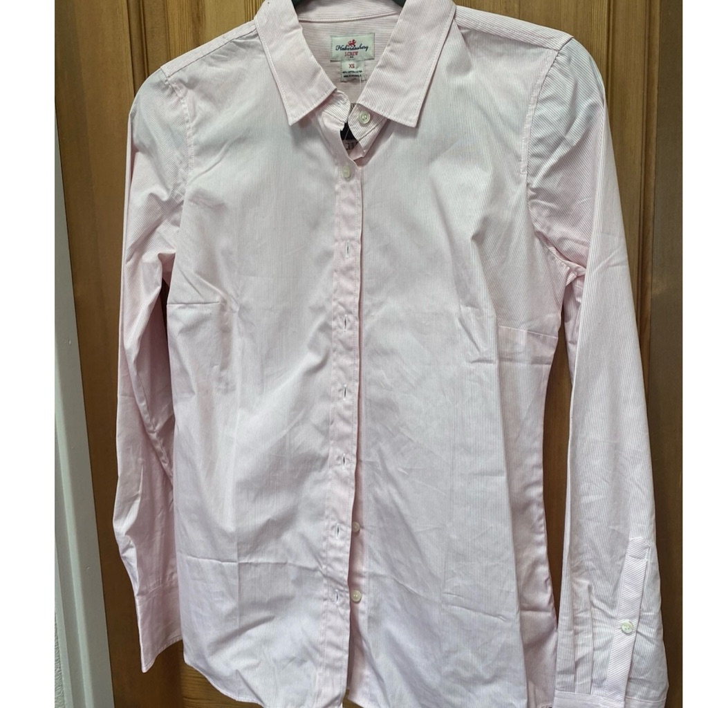 Nwt J. Crew Red & White Pinstriped Oxford Button Down Dress Shirt - M